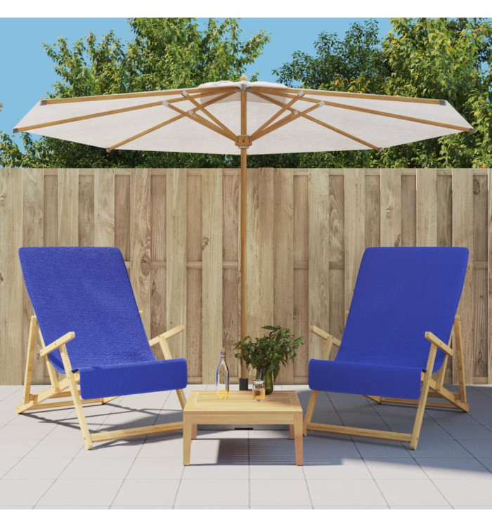 Serviettes de plage 2 pcs bleu royal 60x135 cm tissu 400 GSM | Mobilier & Déco
