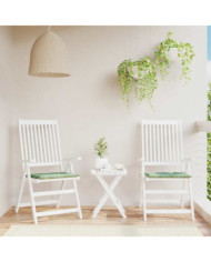 Coussins de chaise lot de 2 motif de feuilles 50x50x4 cm tissu | Mobilier & Déco