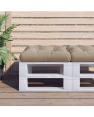 Coussin de palette taupe 50x50x12 cm tissu | Mobilier & Déco