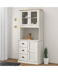 Dessus de commode VIGO blanc 78x30x100 cm bois massif de pin | Mobilier & Déco