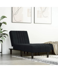 Chaise longue noir velours | Mobilier & Déco
