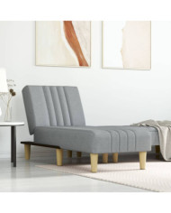 Chaise longue gris clair tissu | Mobilier & Déco