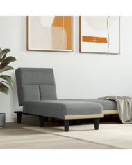 Chaise longue gris foncé tissu | Mobilier & Déco
