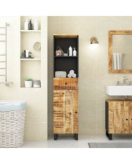 Armoire de salle de bain 38x33x160 cm bois massif de manguier | Mobilier & Déco