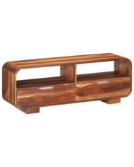 Meuble TV 110x30x40 cm Bois d'acacia massif | Mobilier & Déco