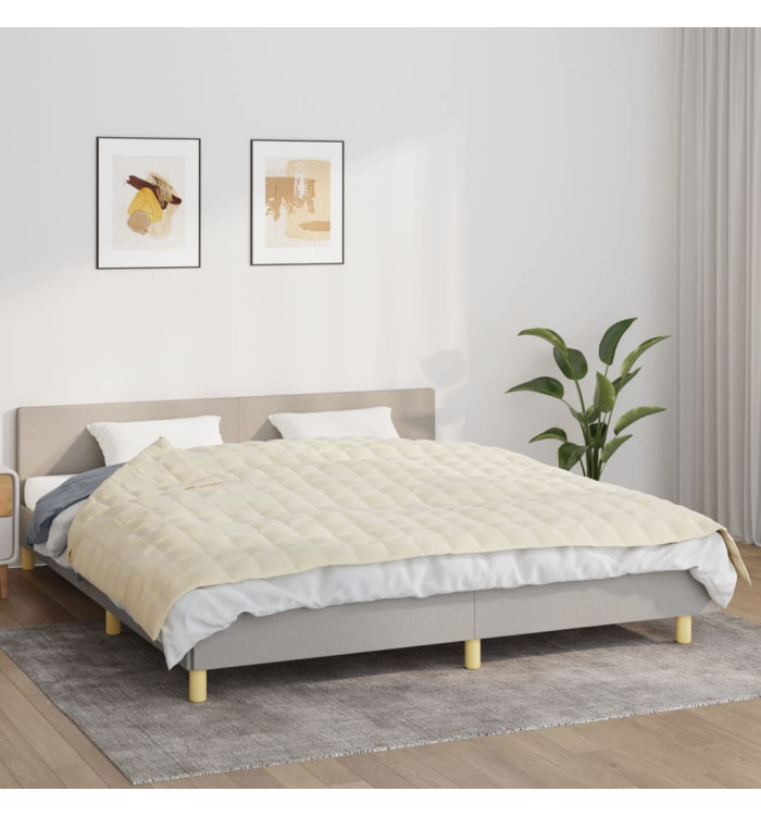 Couverture lestée Crème clair 155x220 cm 7 kg Tissu | Mobilier & Déco