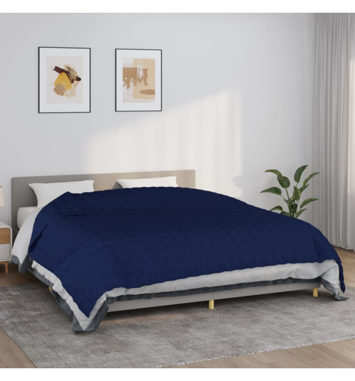 Couverture lestée Bleu 220x260 cm 15 kg Tissu | Mobilier & Déco