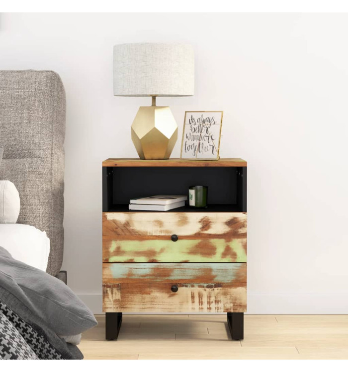 Table de chevet 50x33x62cm Bois de récupération et d'ingénierie | Mobilier & Déco