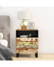 Table de chevet 50x33x62cm Bois de récupération et d'ingénierie | Mobilier & Déco