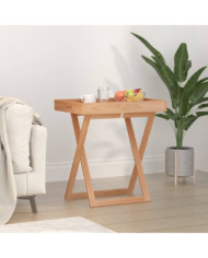 Table à plateau pliante 52x36x56,5 cm Bois massif de noyer | Mobilier & Déco