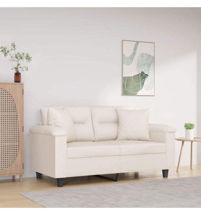 Coussins décoratifs lot de 2 Beige 40x40 cm Tissu microfibre | Mobilier & Déco
