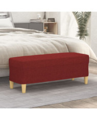 Banc Rouge bordeaux 100x35x41 cm Tissu | Mobilier & Déco