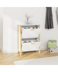 Armoire à chaussures Blanc 57,5x33x80 cm Bois d'ingénierie | Mobilier & Déco