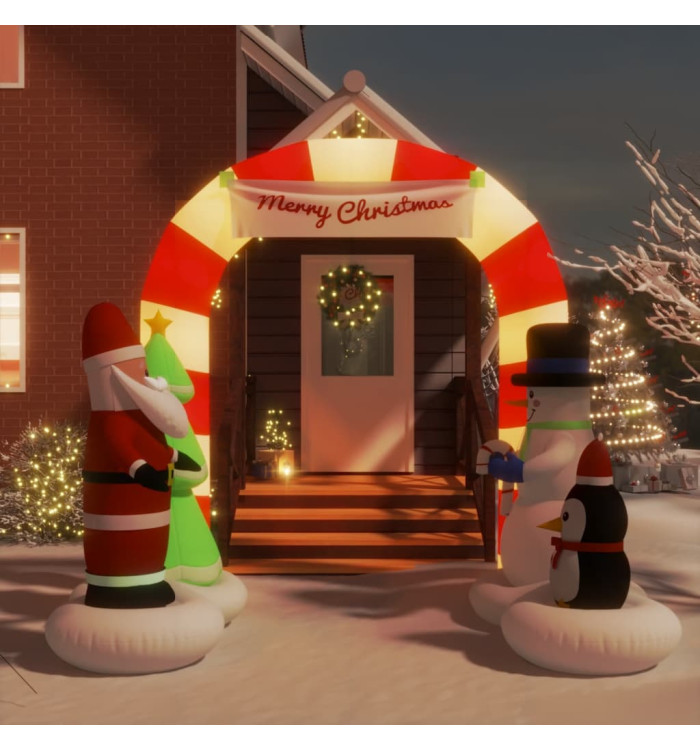 Porte voûtée gonflable de Noël avec LED 260 cm | Mobilier & Déco