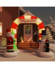 Porte voûtée gonflable de Noël avec LED 260 cm | Mobilier & Déco