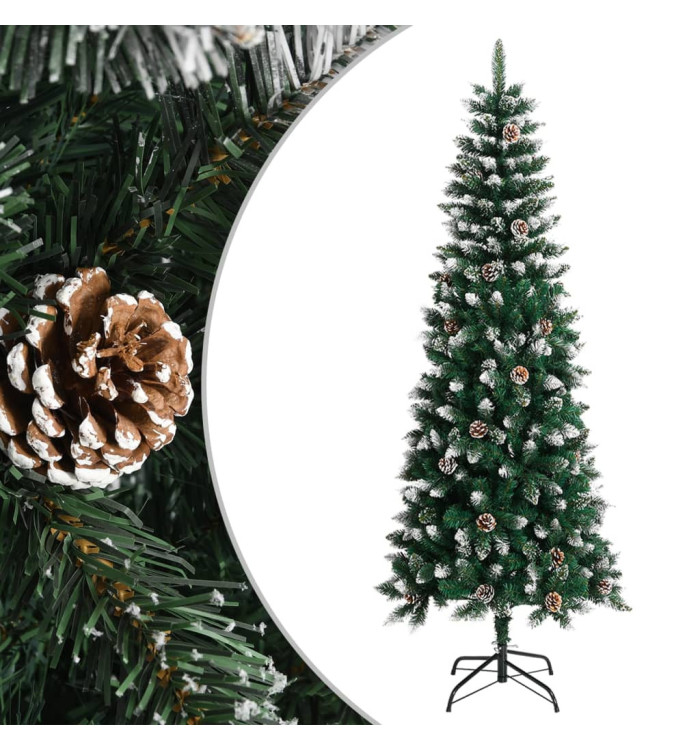 Sapin de Noël artificiel avec support Vert 240 cm PVC | Mobilier & Déco