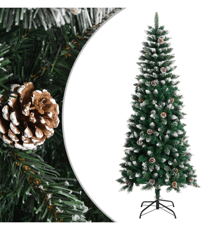 Sapin de Noël artificiel avec support Vert 180 cm PVC | Mobilier & Déco