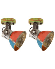 Plafonniers industriels 2 pcs Récupérés 17x24 cm E27 | Mobilier & Déco