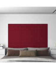 Panneaux muraux 12 pcs Rouge bordeaux 60x30 cm Velours 2,16 m² | Mobilier & Déco