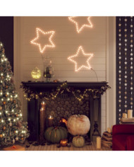 Figure d'étoile de Noël avec 48 LED blanc chaud 56 cm | Mobilier & Déco
