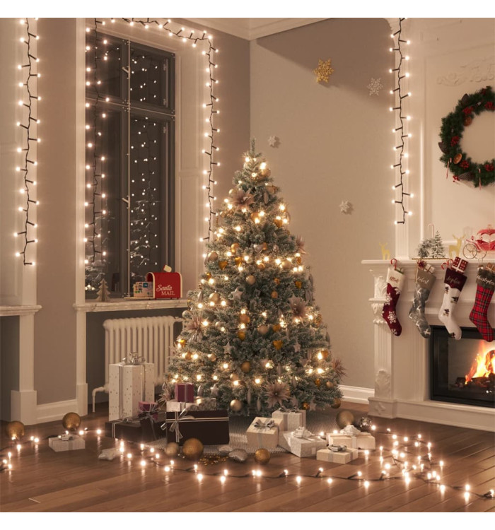 Guirlande à LED compacte avec 1000 LED Blanc chaud 25 m PVC | Mobilier & Déco