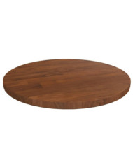 Dessus de table rond Marron foncé Ø30x1,5cm Chêne massif traité | Mobilier & Déco