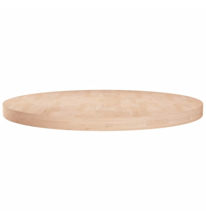 Dessus de table rond Ø80x4 cm Bois de chêne massif non traité | Mobilier & Déco