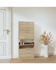 Armoire à chaussures Chêne 59x17x150 cm Bois d'ingénierie | Mobilier & Déco