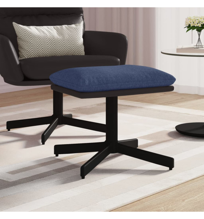 Repose-pied Bleu 60x60x36 cm Tissu et similicuir | Mobilier & Déco