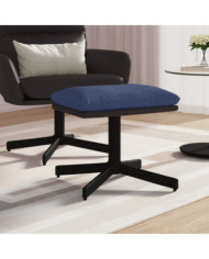 Repose-pied Bleu 60x60x36 cm Tissu et similicuir | Mobilier & Déco