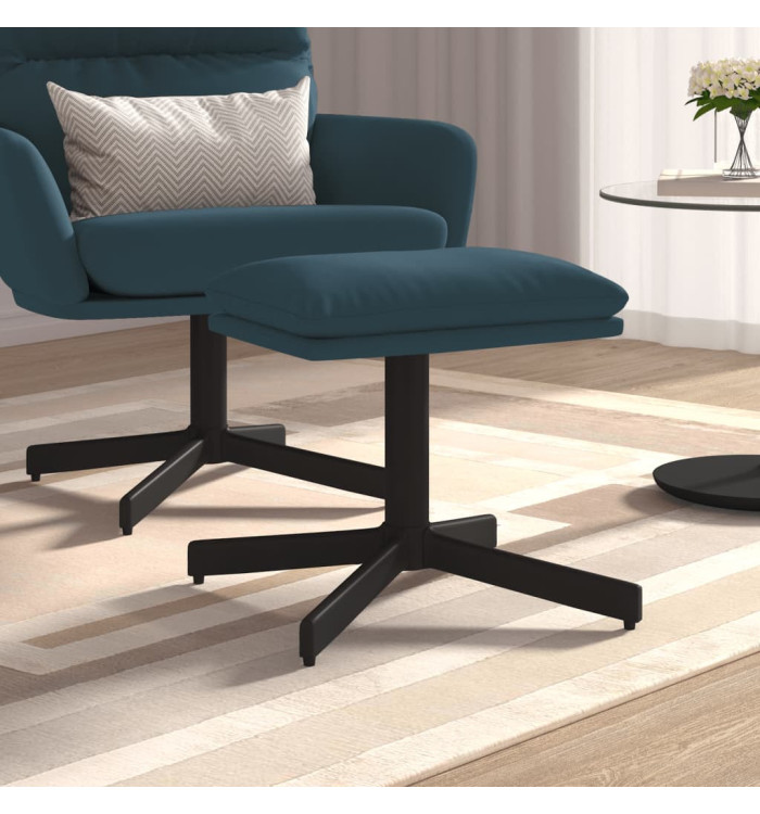 Repose-pied Bleu 60x60x36 cm Velours | Mobilier & Déco