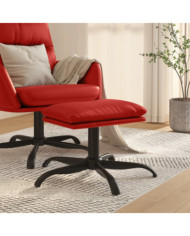 Repose-pied Rouge bordeaux 60x60x36 cm Similicuir | Mobilier & Déco