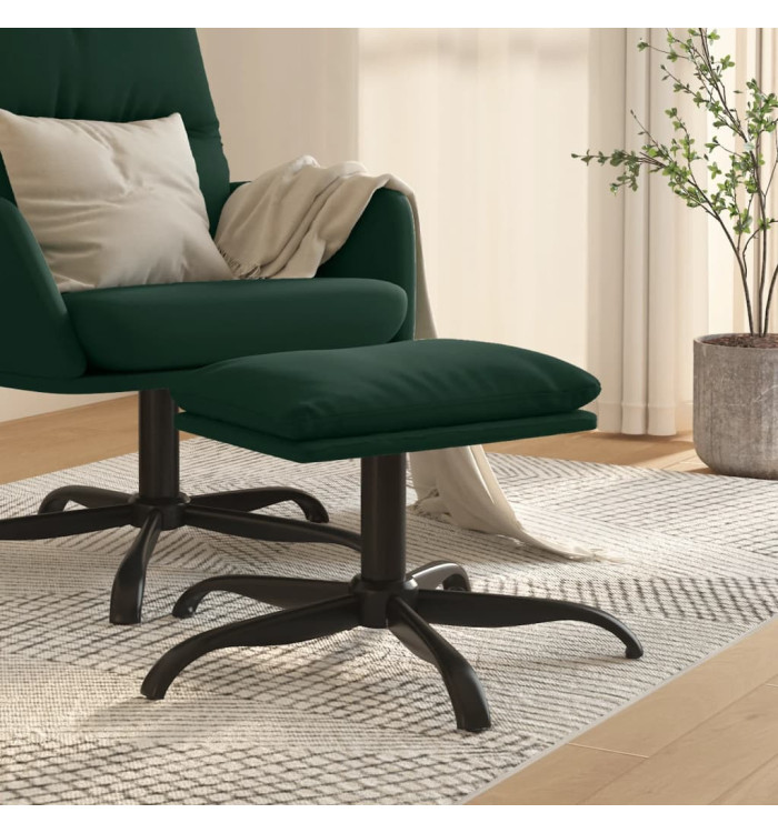 Repose-pied Vert foncé 60x60x36 cm Tissu | Mobilier & Déco