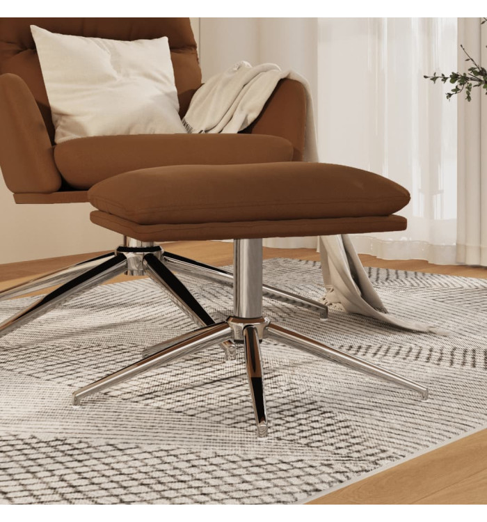Repose-pied Marron 60x60x35 cm Tissu microfibre | Mobilier & Déco