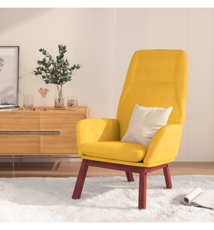 Chaise de relaxation Jaune moutarde Tissu | Mobilier & Déco