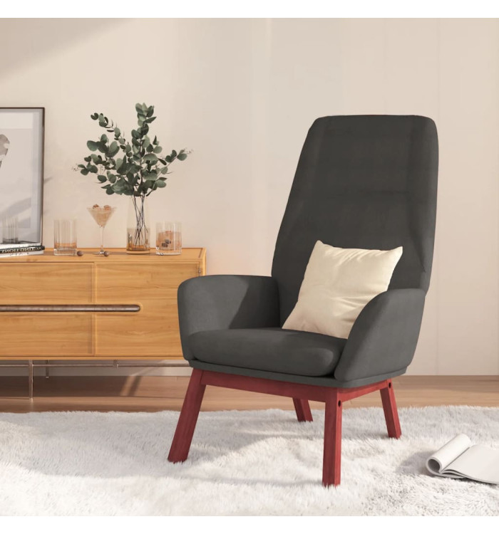 Chaise de relaxation Gris foncé Tissu | Mobilier & Déco