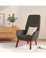 Chaise de relaxation Gris foncé Tissu | Mobilier & Déco