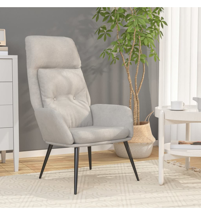 Chaise de relaxation Gris clair Similicuir daim | Mobilier & Déco