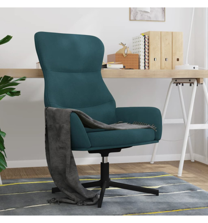 Chaise de relaxation Bleu Velours | Mobilier & Déco