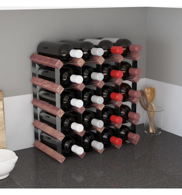 Casier à bouteilles pour 20 bouteilles Marron Bois pin solide | Mobilier & Déco