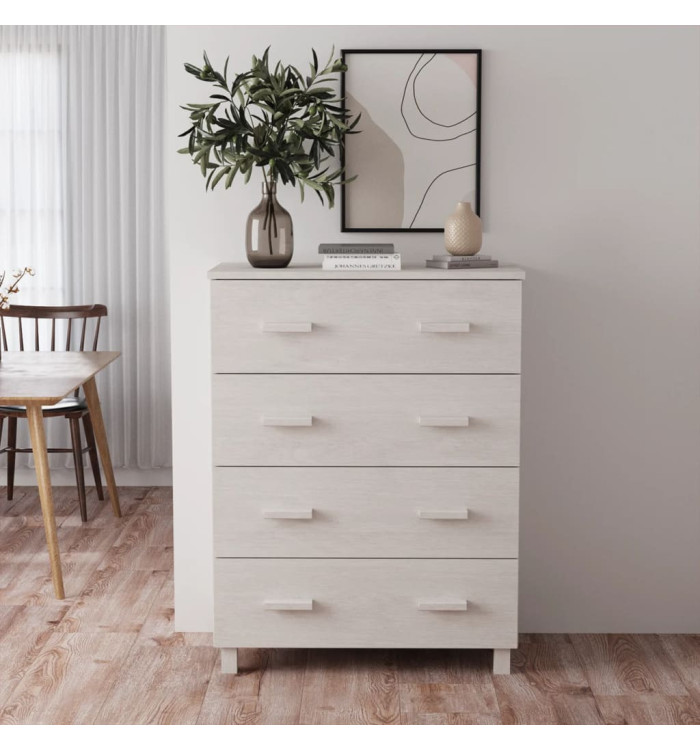 Buffet HAMAR Blanc 79x40x103,5 cm Bois massif de pin | Mobilier & Déco