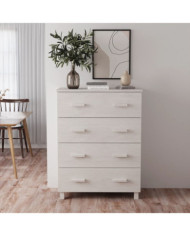 Buffet HAMAR Blanc 79x40x103,5 cm Bois massif de pin | Mobilier & Déco