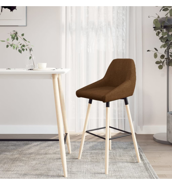 Tabouret de bar Marron Tissu | Mobilier & Déco