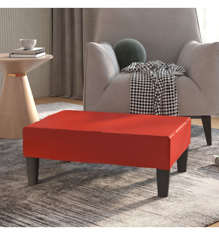 Repose-pied Rouge bordeaux 78x56x32 cm Similicuir | Mobilier & Déco