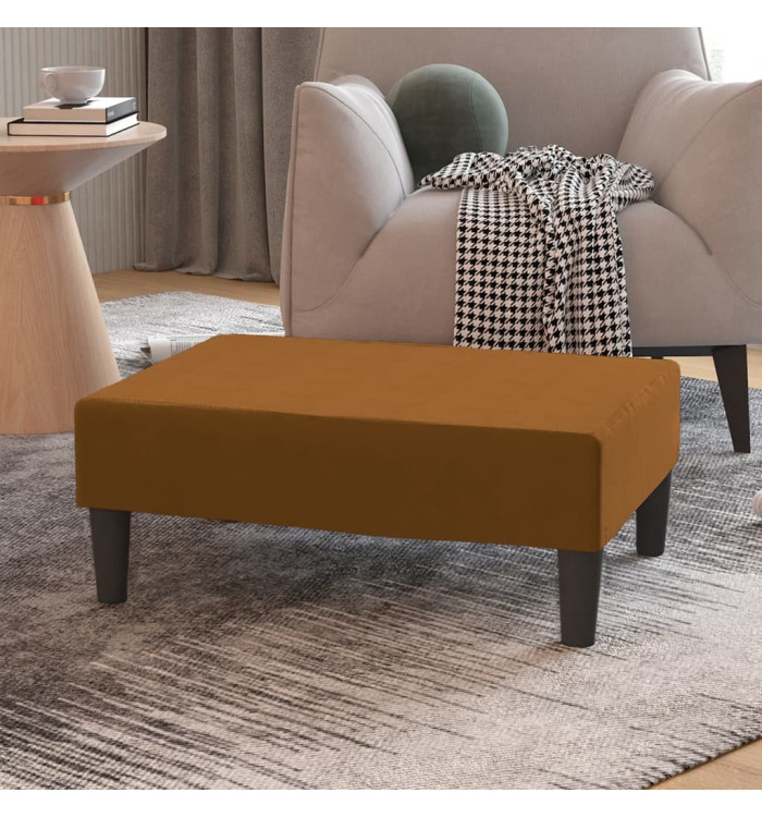 Repose-pied Marron 78x56x32 cm Velours | Mobilier & Déco