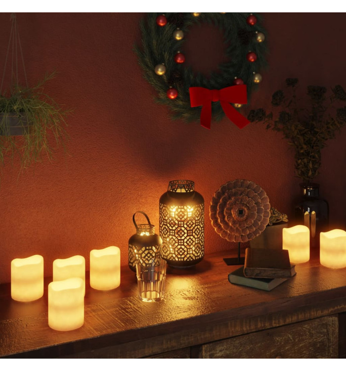 Bougies électriques à LED 24 pcs Blanc chaud | Mobilier & Déco