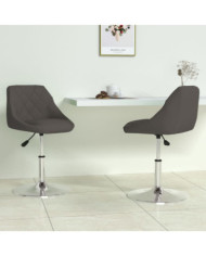 Chaises pivotantes à manger lot de 2 Gris foncé Velours | Mobilier & Déco