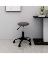 Chaise pivotante de bureau Gris foncé Velours | Mobilier & Déco