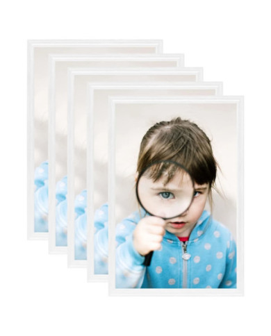 Collage de cadres photo 5 pcs de table Blanc 13x18 cm MDF | Mobilier & Déco