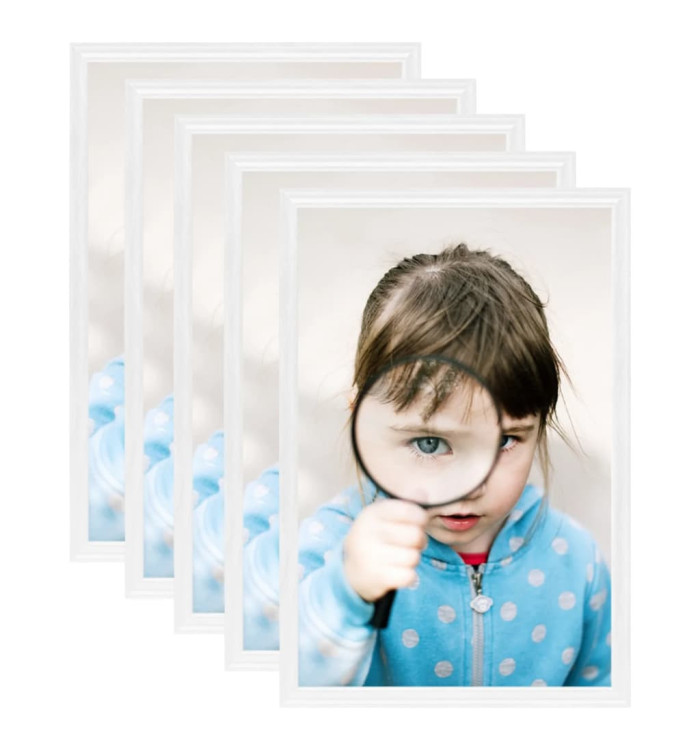 Collage de cadres photo 5 pcs de table Blanc 13x18 cm MDF | Mobilier & Déco